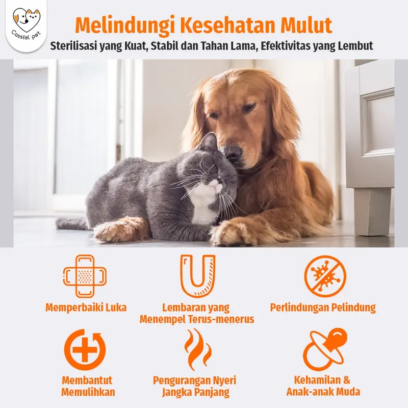 Cassiel Pet Penghilang Bau Mulut Air Liur Radang Tenggorokan Sakit Gigi Pembersih Kerak KucingAnjing 2