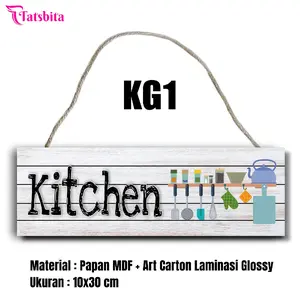 TATSBITA Pajangan Hiasan Dinding Dekorasi Wall Decor Dapur Kitchen Gantung Ukuran 10x30cm