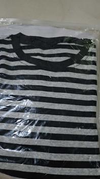 Product Review of kaos stretch leher kru bergaris merah from i**y 0