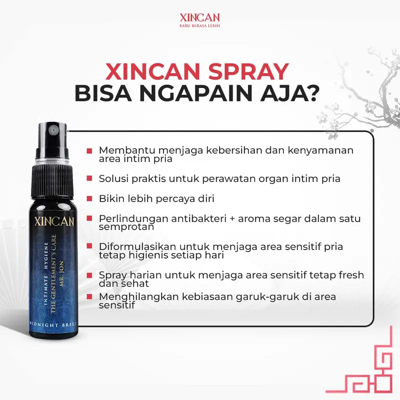 XINCAN -  Perlindungan Anti Bacterial Aromatic Hygiene Care Spray - (Mango Blast, Tropicola, Midnight Breeze) - 30ml - Efektif Perawatan Tubuh Pria XINCAN Spray Cooling Perawatan Pribadi Pria - Aroma Segar mengurangi Gatal akibat jamur Mencerahkan Pewangi 3