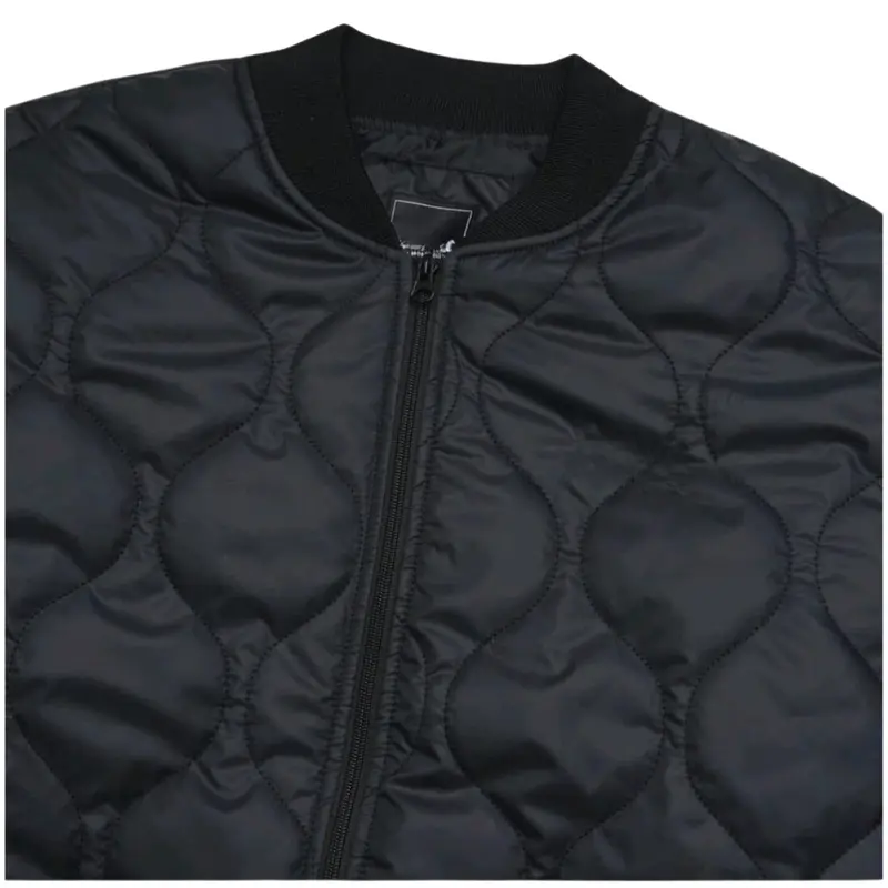 Olaav-Jacket puff quilted Bomber Black ziperr Zipper Jaket Distro Hitam Pria Wanita Tebal Unisex Casual Keren Cowok 3