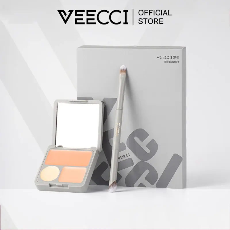 VEECCI 3 Colors Concealer Palette Natural Long Lasting Waterproof | Cover Dark Spots