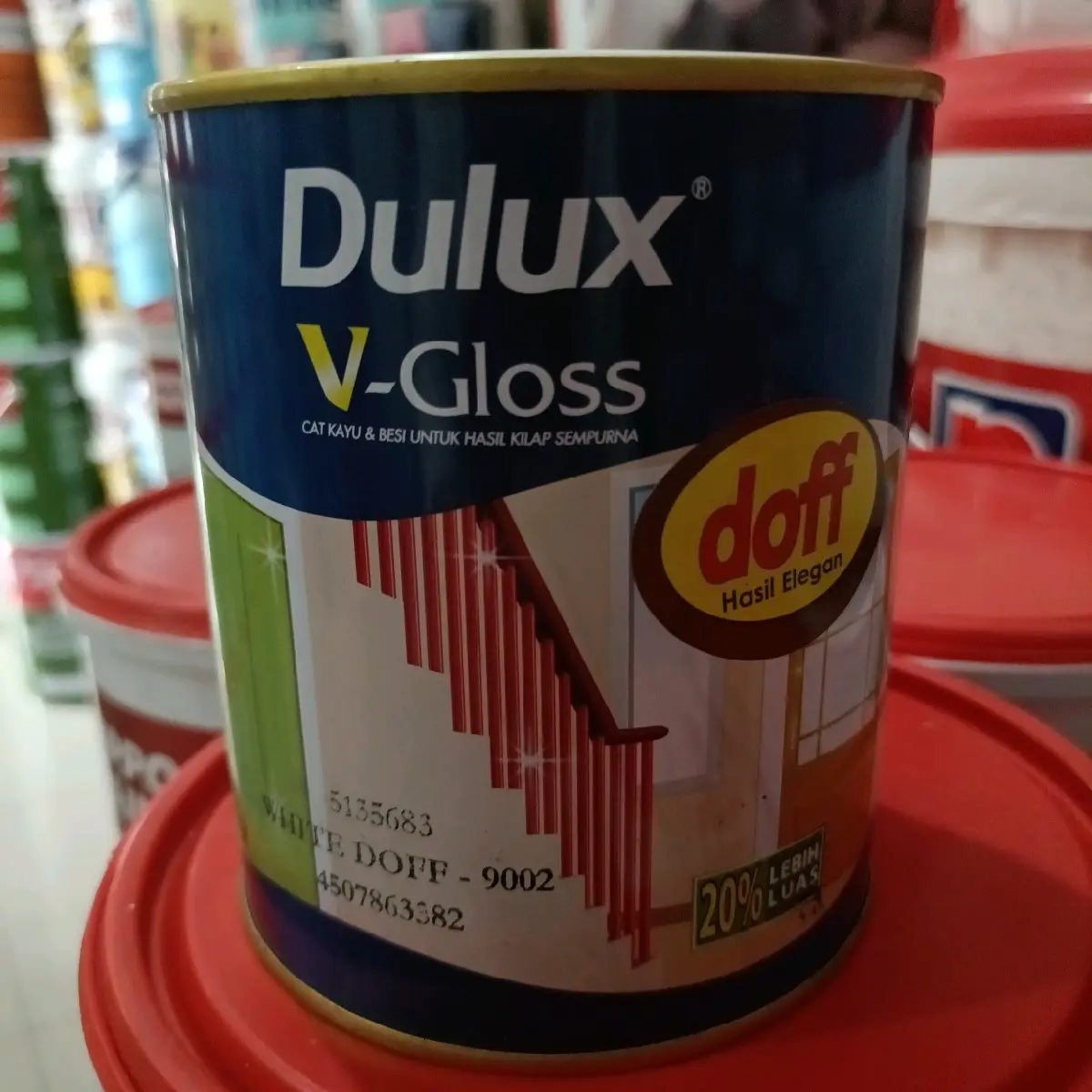 Dulux V Gloss untuk Cat Kayu dan Besi isi 1Liter