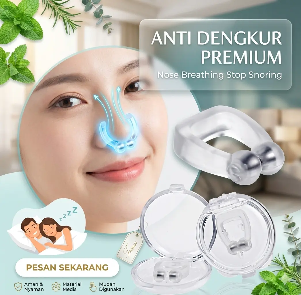 Anti Dengkur Snore Stopper Magnetic Atasi Dengkuran Ngorok Aman Lembut Higienis