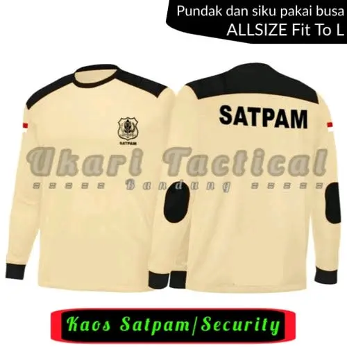 Kaos satpam security petugas keamanan lengan panjang dan pendek model terbaru lengan busa 0