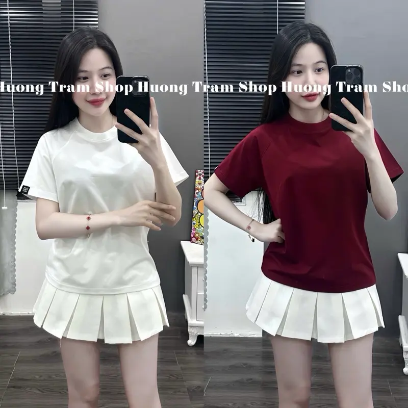 Áo thun babytee (35-55kg) chất cotton 4 chiều -TRƠN RAPLANG CÁNH TAY , Form dáng ngắn , chất cotton mềm mịn mát , Hương Trầm Shop áo thun nữ , áo phông nữ , áo phông nữ đẹp nhất 2025
