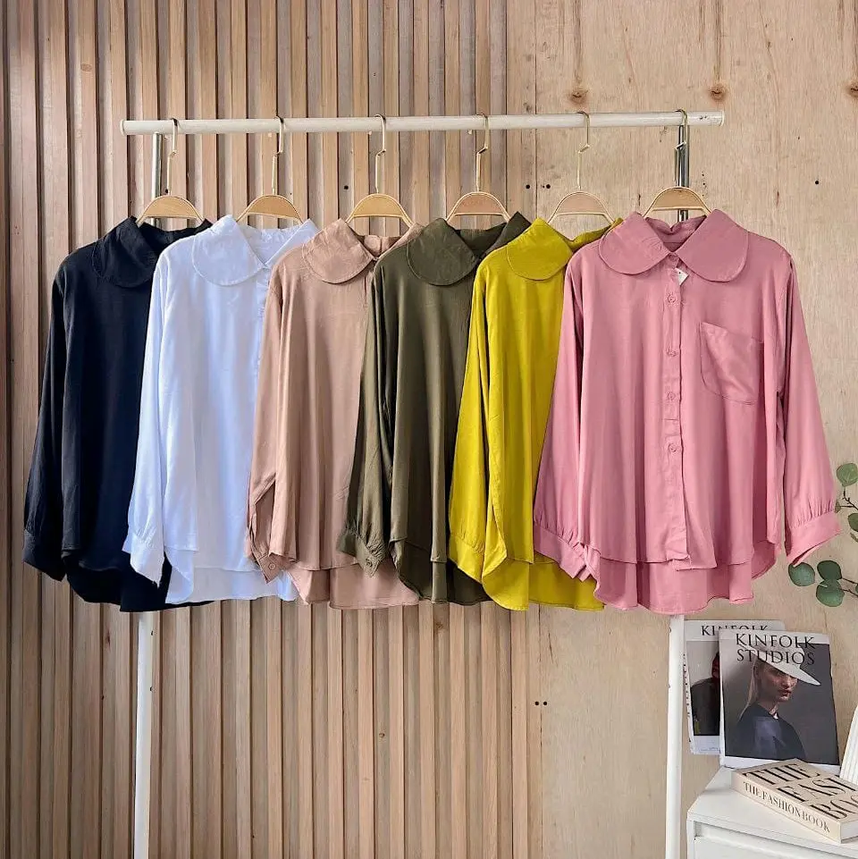 blouse BLT,berserat kecil, tebal dan menyerap keringat. bahan rayon twil