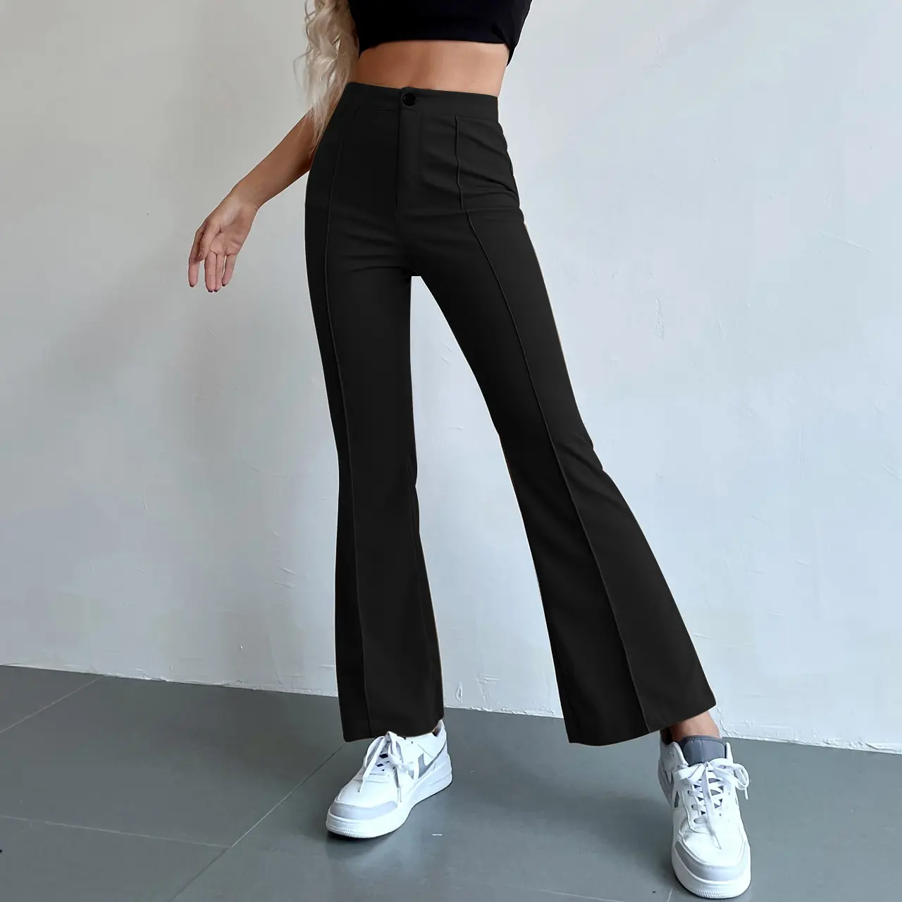 sachin and babi light blue dress Annhoo Dress Pants for Women Business High Waisted Straight Leg Trousers  Loose Pleated Office Work Suit Pants main image 1