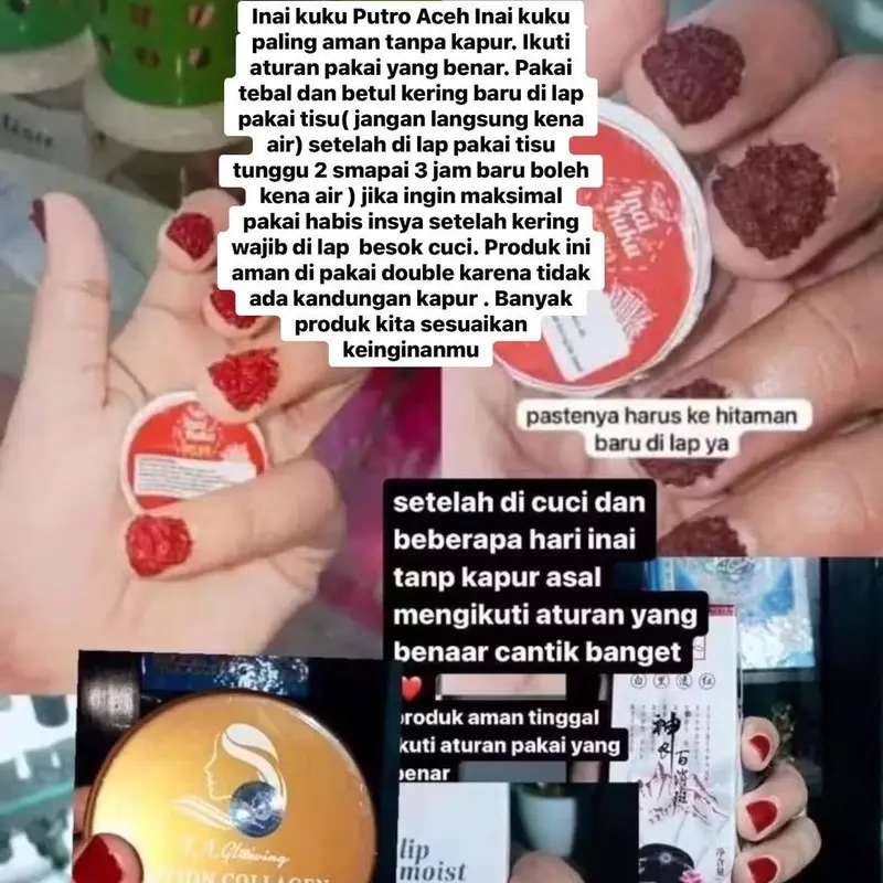Inai Kuku Putro Aceh 5 mlPakai yang tebal jangan irit ingat harga murah jangan irit 0