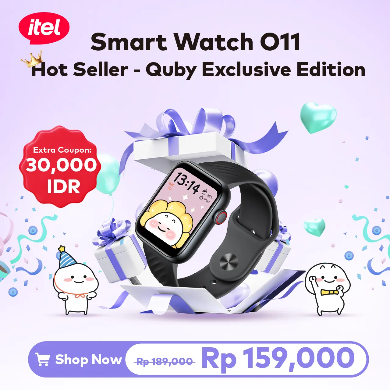 itel ISW-O11 Official SmartWatch O11 3 Active | Tahan Air 5ATM 100 Mode Olahraga SpO2 Telepon Bluetooth Health Monitor smart band