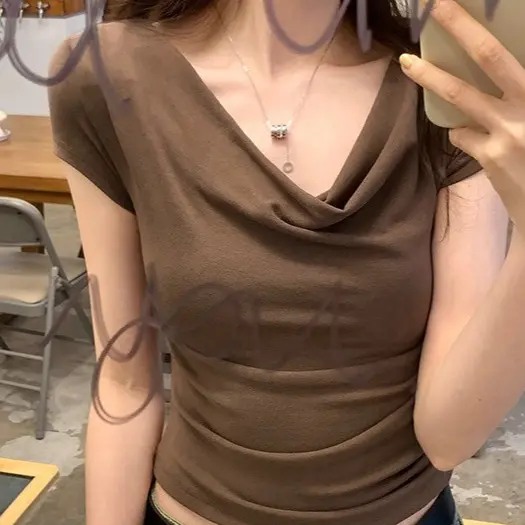 Atasan Top Kint Off Shoulder Tank Wanita Cewek Crop 4