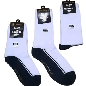 3 Pasang kaos kaki sekolah sd smp sma psnjang sebetis