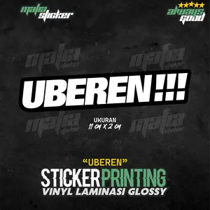 STICKER PRINT CUT UBEREN | STIKER WATERPROFF GLOSSY