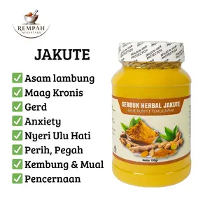 Kunyit Temulawak Jahe Bubuk 150g - Obat Herbal Alami Ampuh Atasi Maag Asam Lambung Nyesek dan Pegah - Serbuk Kuning Jakute