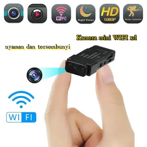 Kamera Tersembunyi Kamera Mini Kecil 1080p HD Kamera Pengintai Jarak Jauh WiFi Kamera CCTV Keamanan Cerdas Kamera CCTV Kamar Tidur Kamera Pengintai Keamanan Rumah Kamera Deteksi Gerakan Portabel Smart Camera