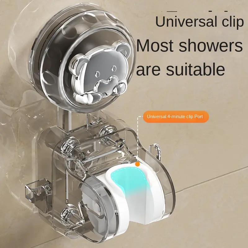 Suction Cup Shower Head Holder Home No-Drill Movable Showerhead Bathroom Holder Toilet Storage Organizer Hanging Accessory