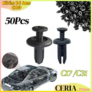 50Pcs Klip Kancing Mobil Rivet Plastik Universal C17 C31 Anti Pecah Tahan Lama COD Ready
