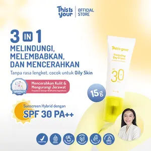 [BEST SELLER] This is Your Protecting Day Cream SPF 30 PA++ 15 GR | UV Cream Siang Mencerahkan & Melindungi Wajah dari Sinar Matahari, Memberikan Efek Toneup, No Whitecast