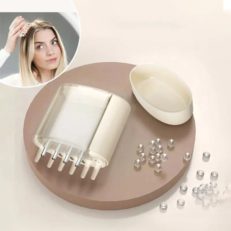 Electric Hair Oil Applicator and Scalp Massager 2 in 1 alat pijat electric Scalp Oil Applicator Head Massager for Hair Treatment Growth Facial Elektrik Punggung Wajah Tubuh Machine 3