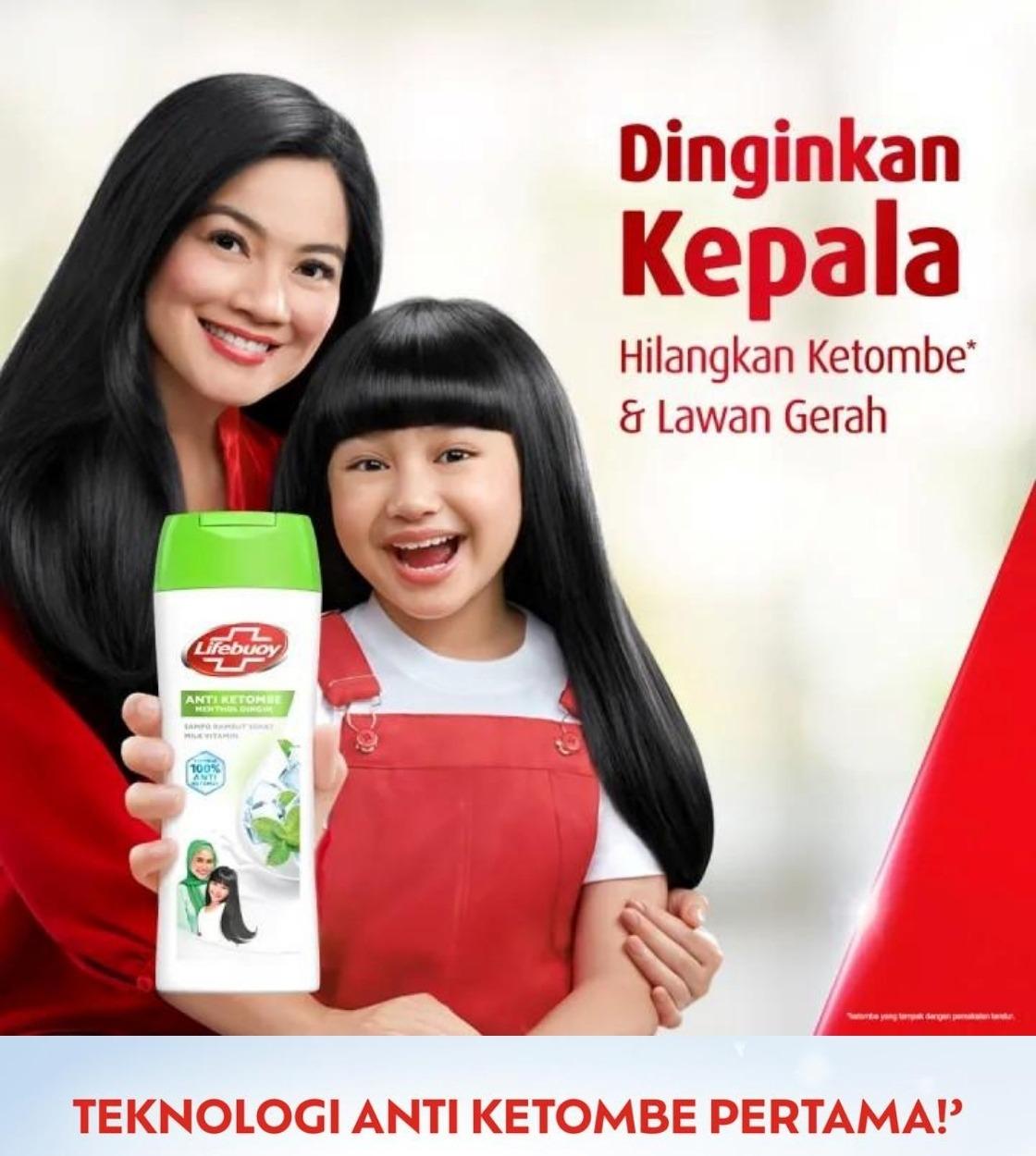 Lifebuoy Shampoo Anti Ketombe Menthol Dingin 340ml - Rambut Bebas Ketombe