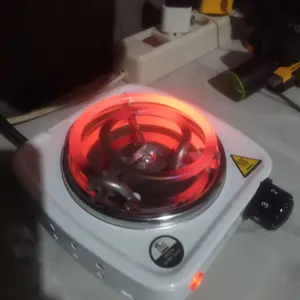 Kompor Listrik TAFF Pemanas Mini Kopi Teh 500W EU Plug - Hitam