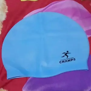 CHAMPS Topi Renang Silicone Anti Air | Swim Cap Elastis Anak Dewasa Pria Wanita untuk Latihan & Olahraga Berenang