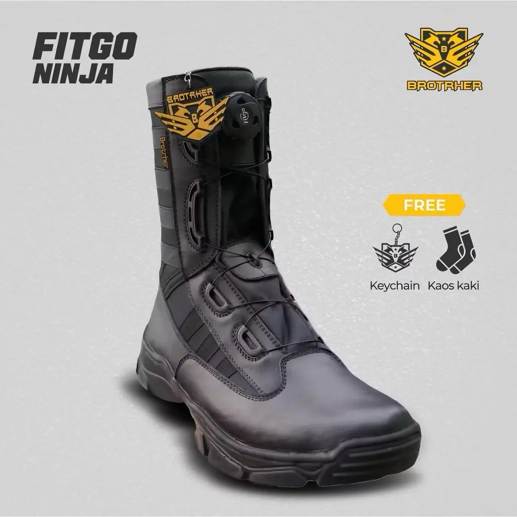 Sepatu PDL Tali Putar Fitgo Type Ninja merk Brotrher Boots