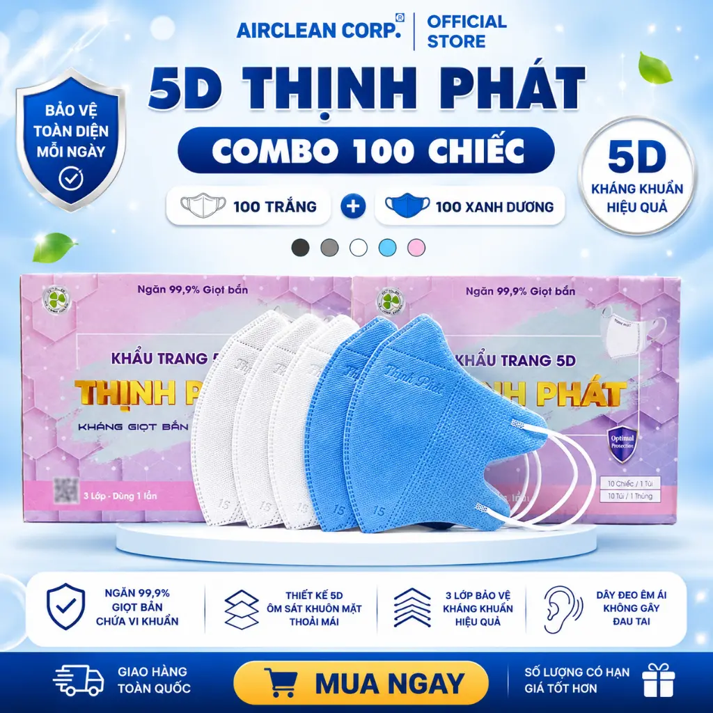 50 Trắng+ 50 Xanh Dương