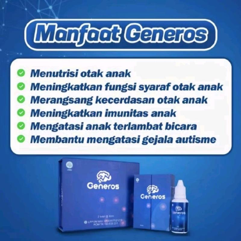 Generos Speech Delay 1 Botol Vitamin Nutrisi Untuk Kecerdasan Anak Vitamin A D penambah kapsul minyak 1