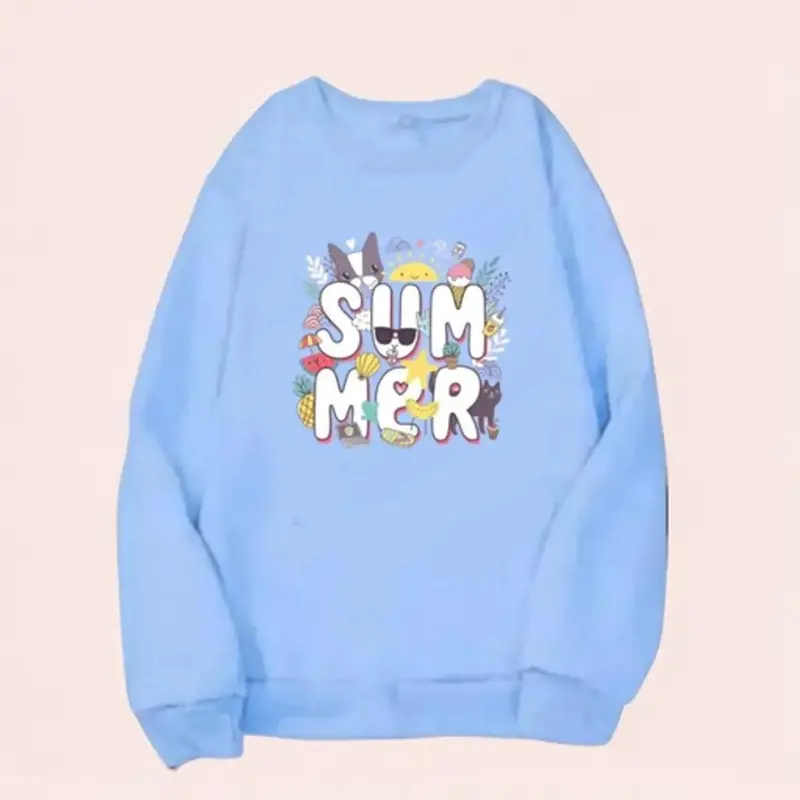 Baju Atasan Anak Remaja Perempuan Lengan Panjang Kaos Sweater Fashion 4
