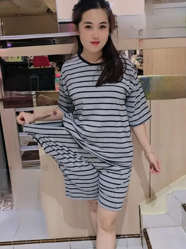 STELAN MOTIF SALUR CELANA PENDEK- STELAN JUMBO-STELAN DEWASA-ONE SET-BAJU DAN CELANA 4