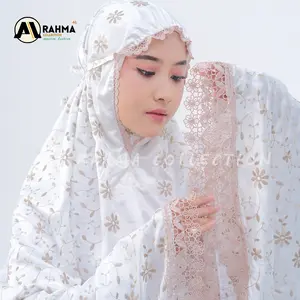 AL RAHMA - Mukena Dewasa Sutra Milo Full Bordir Cantik Mewah Exlusive