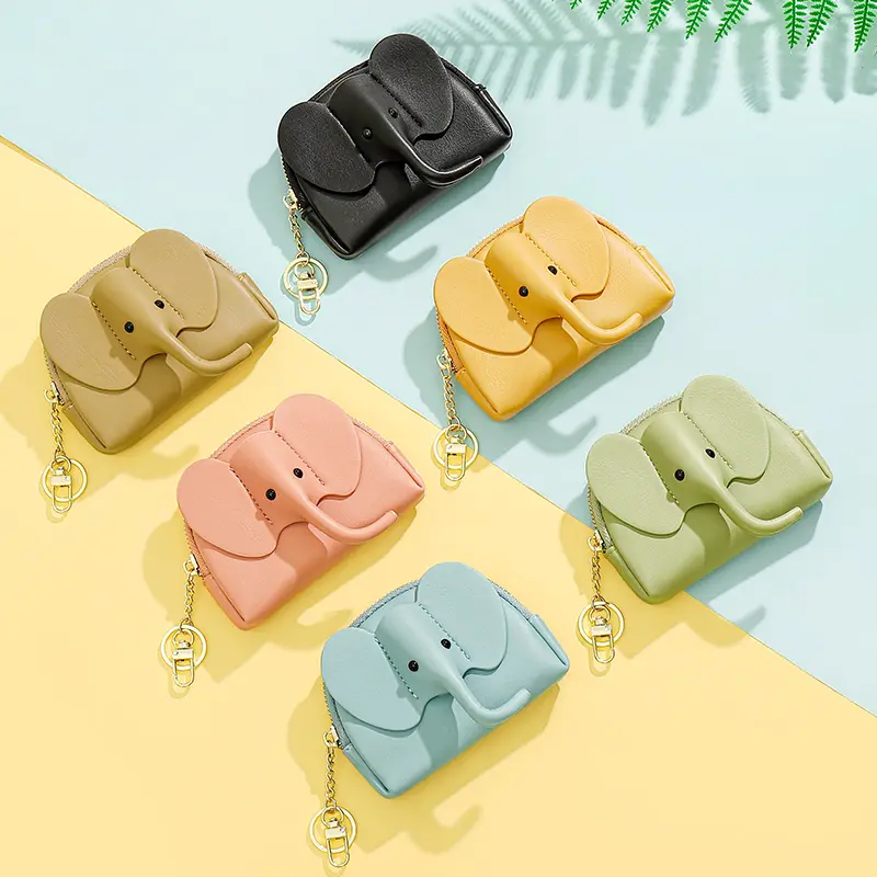 TAOMICMIC Dompet Koin Wanita Dompet Gajah Gantungan Tas Y8909 Bahan Kulit PU Leather Premium Uang Kartu 0