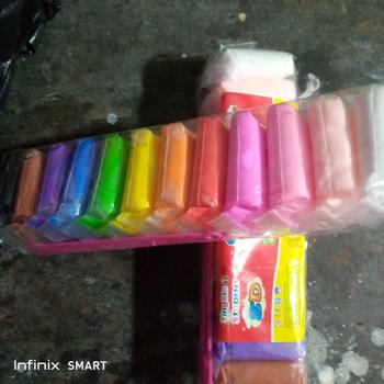 Product Review of Clay Polymer Mainan Anak Isi 12pcs Edukasi Slime Clay Dough Colour Play JM Permainan from l**5 1