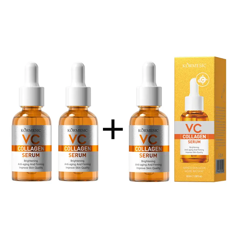 Sama seperti Michelle Ziudith  T1.「Beli 2 Dapat 3」BPOM-KORMESIC Serum Muka dengan Vitamin C + Kolagen untuk Mencerahkan dan Mengurangi Kerutan 30ml - Wajah Memudarkan Kering  Essence Hitam Perawatan Mengencangkan 8