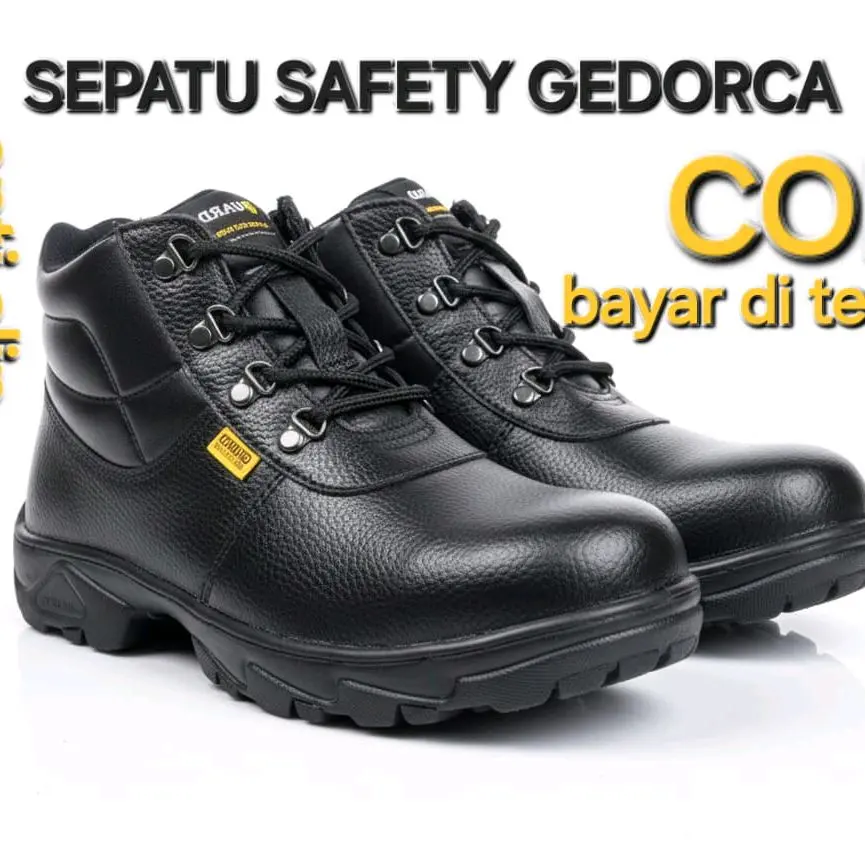 GEDORCA Sepatu Safety Boots Q71 Ujung Besi Anti Slip untuk PT Proyek Pabrik Warna Hitam Coklat Tan Size 36-45 Best Seller