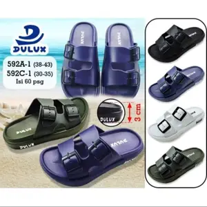 DULUX - SANDAL SLOP 2 STRAP 592A-C UKURAN 30-43 SANDAL SELOP GESPER SENDAL COWOK LAKI