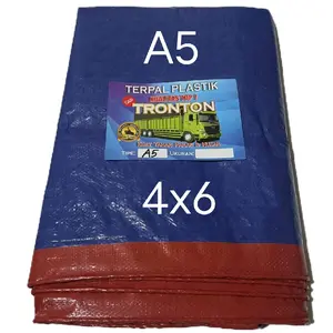 Terpal Tronton A5 4x6 Meter Plastik Tebal Lipat Meteran Lembaran Korea Biru Murah Untuk Tenda Kolam Ikan Jualan Dagang Plafon PVC Rumah Mobil Pickup Pick Up Truk Jemuran
