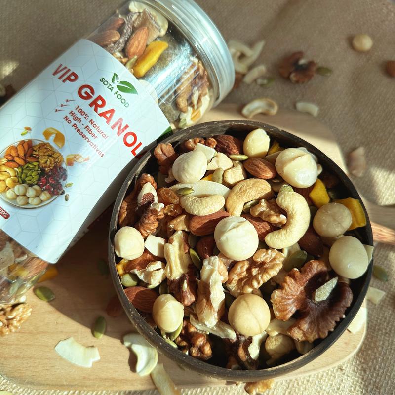 [FLASH SALE] Granola siêu hạt ăn kiêng, ăn sáng, eatclean, healthy food - hộp 500g Thức Ăn Hạt Ngũ Cốc