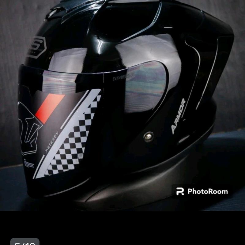 Helm JS ARMOR SOLID Half Face kekinian SNI Motorcycle Sepeda Visor 3