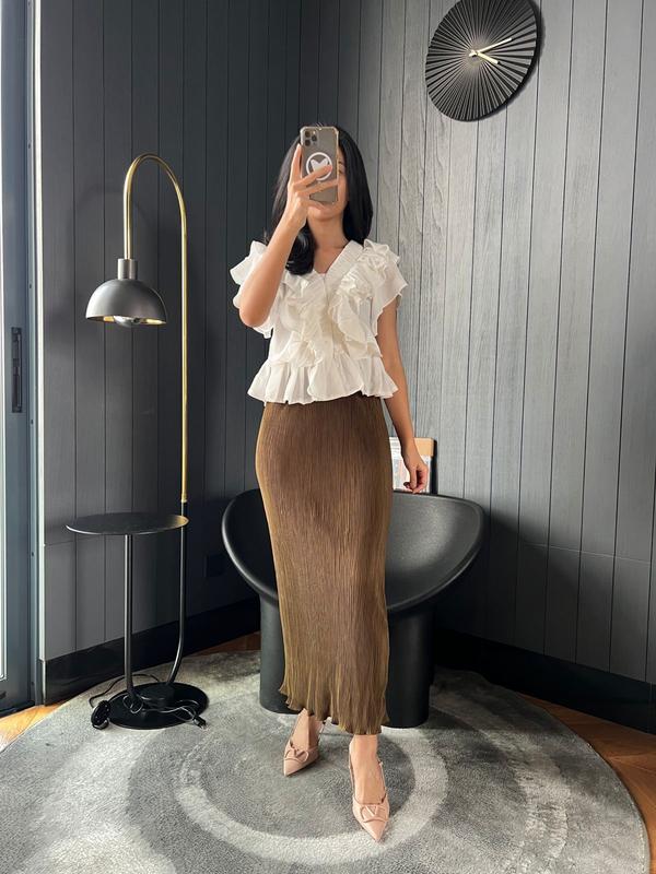 Rok Plisket Span Wavy / Rok Plisket Hyget Premium / Rok Plisket Panjang 4