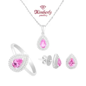 1 Set Perhiasan Batu Pink Sapphire KPD1256376 - Kimberly Jewellery