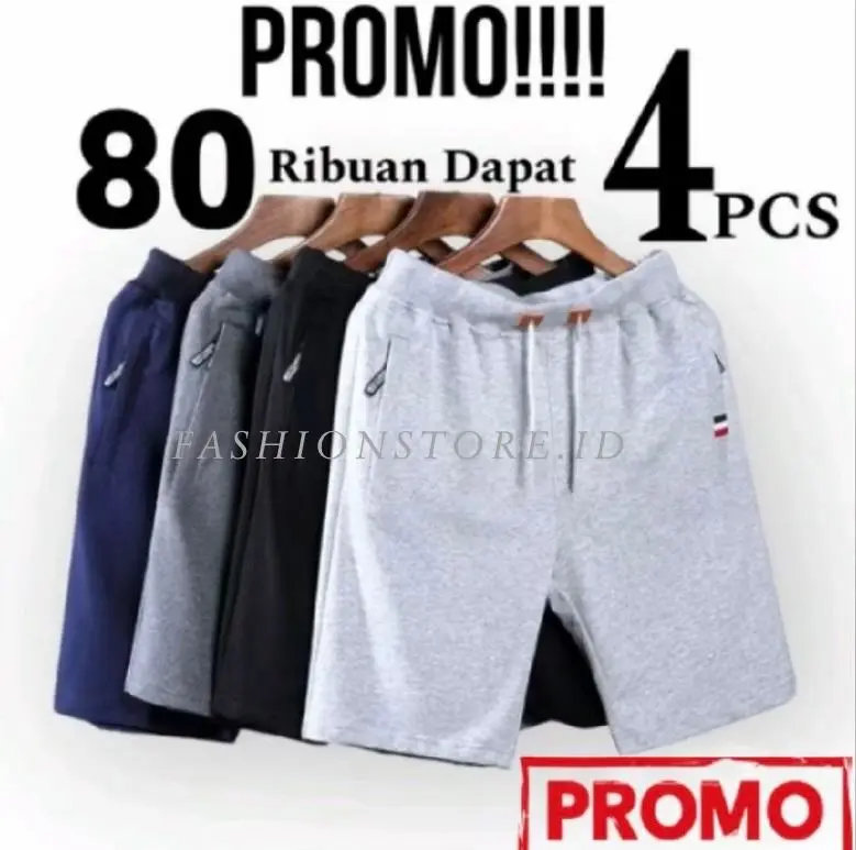 Celana Pendek Olahrga Pria Dewasa Celana Bermuda Kasual // Size M - XXL Polos Bahan Beby Tery Olahraga Sport Keren Nyaman Santai Wanita Pria Abu