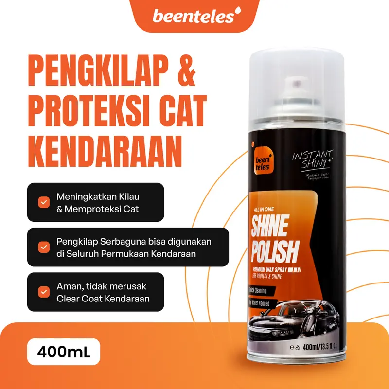 Pengkilap Body Motor Doff Glossy Spray Wax Coating All in Shine Polish - BEENTELES 0