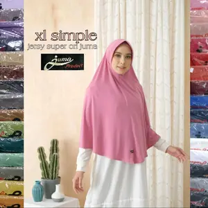hijab polos juma XL jumbo syar'i muslimah#jilbab instan#hijab bergo instan