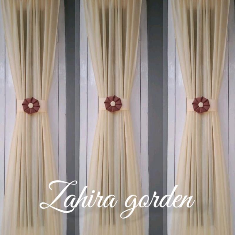 Gorden Kupu-kupu Ikat Pita Jendela Minimalis - Lebar Kain 80cm - Bonus Stik 2