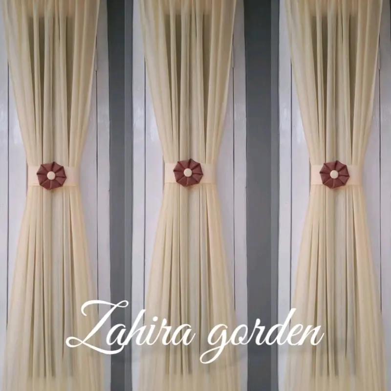 Gorden Kupu-kupu Ikat Pita Jendela Minimalis - Lebar Kain 80cm - Bonus Stik 2