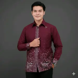 Kemeja batik pria lengan panjang terbaru motif Sutena size M L Xl XXL
