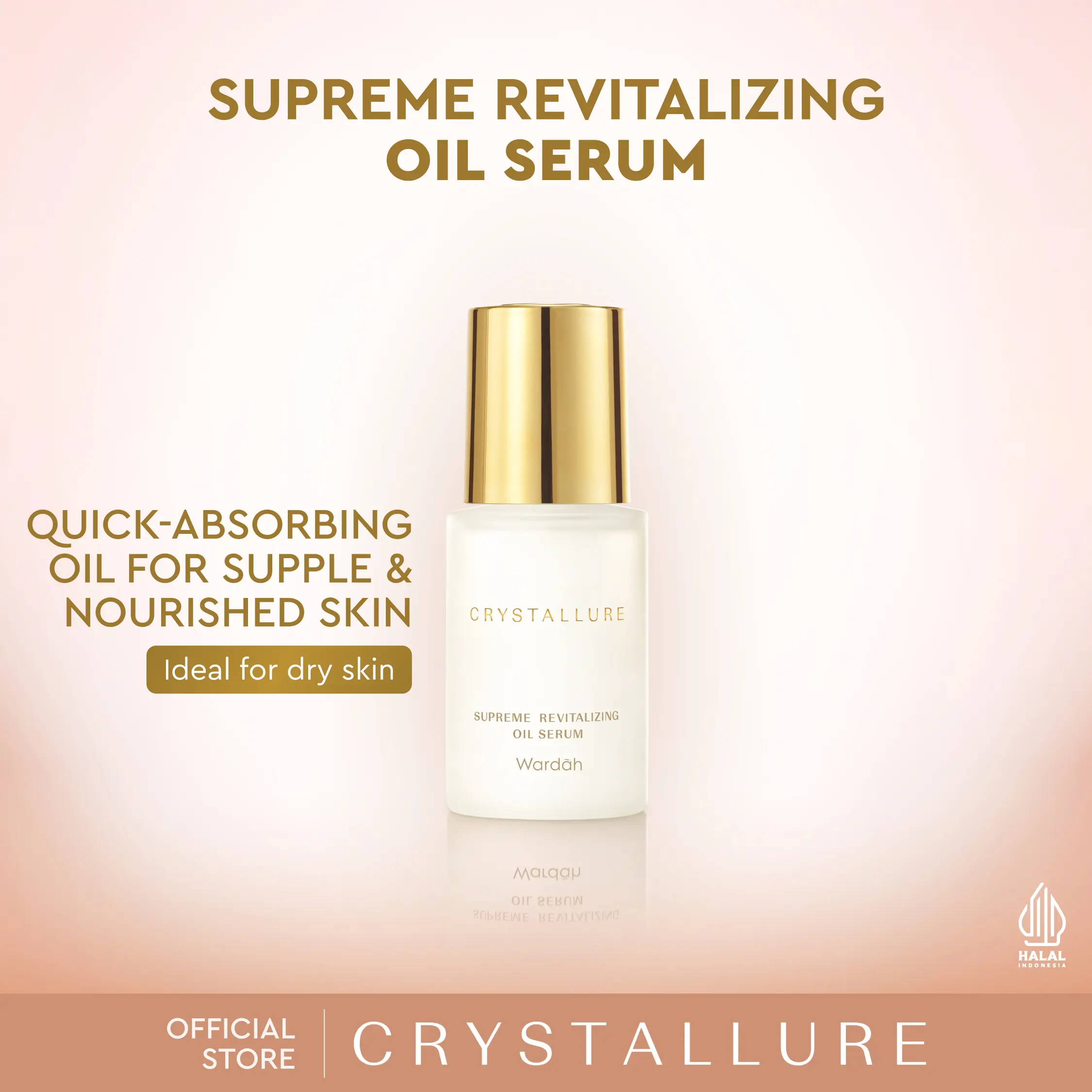 Crystallure Supreme Revitalizing Oil Serum 30 ml - Pelembab Wajah Mengandung 7 Botanical Oil