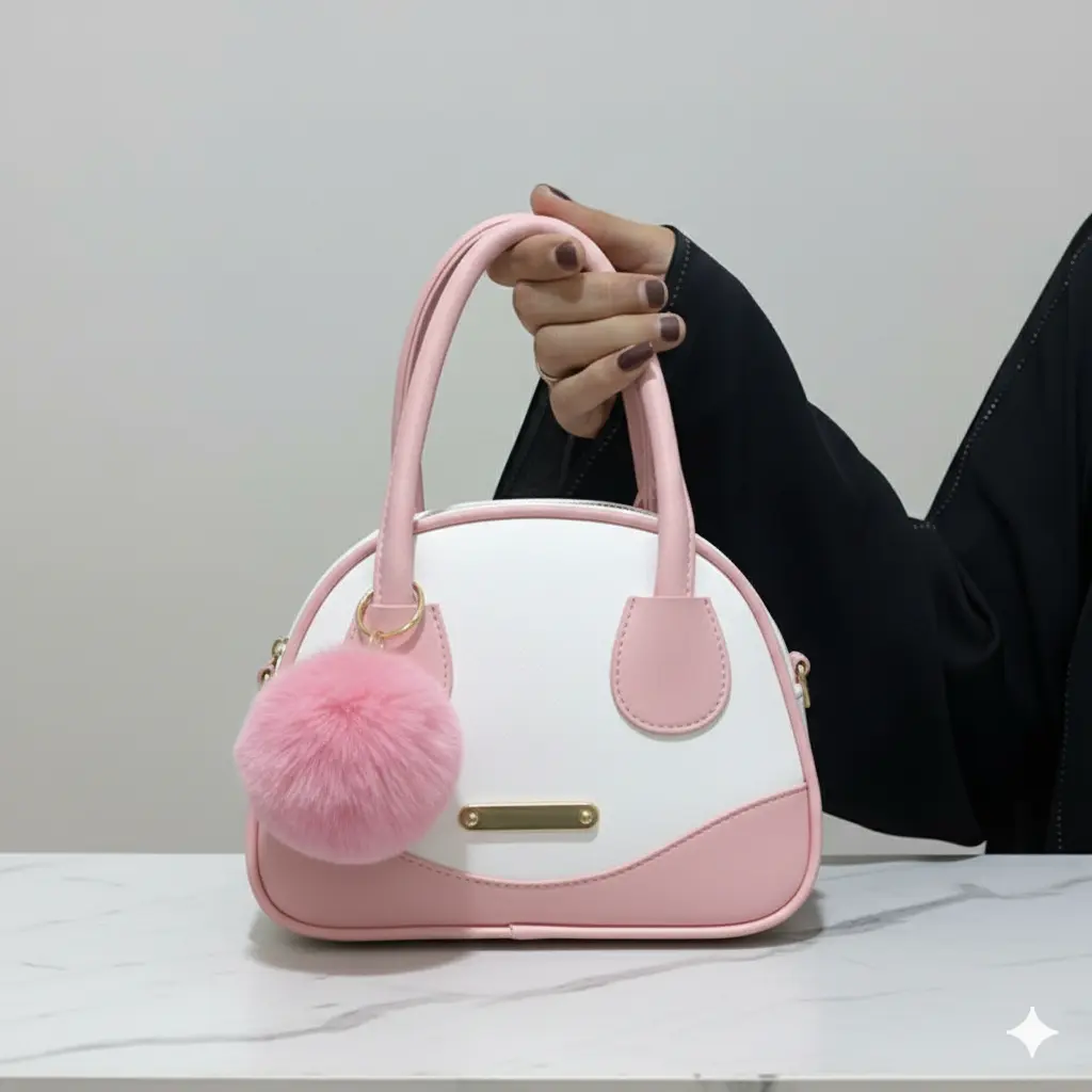 Putih Pink + Gantungan